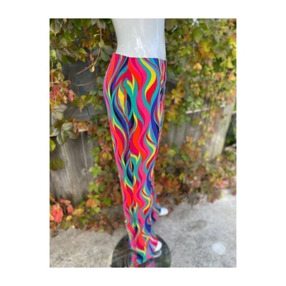 Superdown Tamera Multicolor Rainbow Trousers Pants High Waist Sz XL - Picture 4 of 16